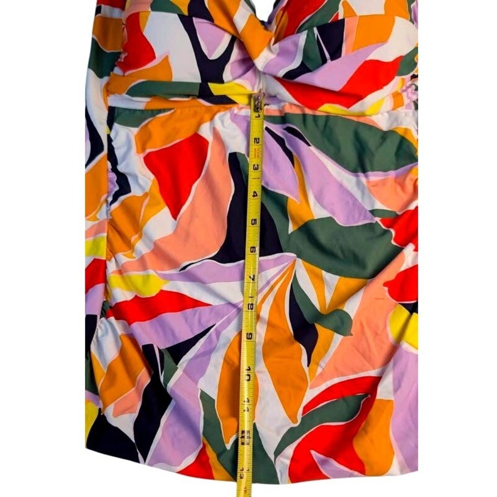 Anne Cole Tankini Top Womens Large Multicolor Tropical Twist Front 23MT25010 - Picture 15 of 15